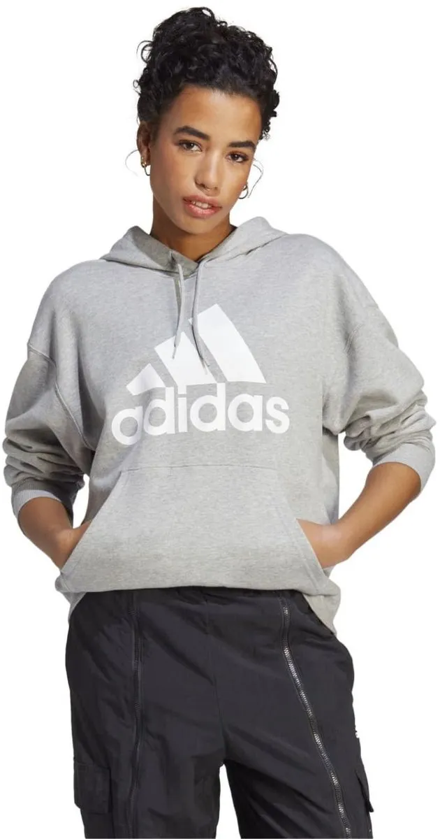Adidas Essentials Big Logo Oversized Hoodie - Grijs S