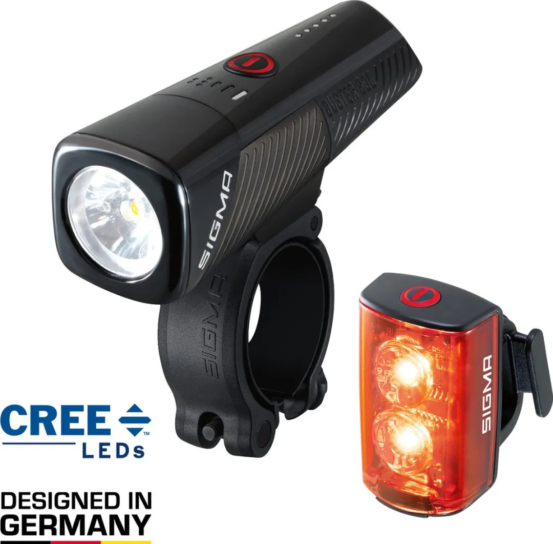 Sigma Buster 800 USB LED Fietsverlichtingset 800 Lumen - Zwart