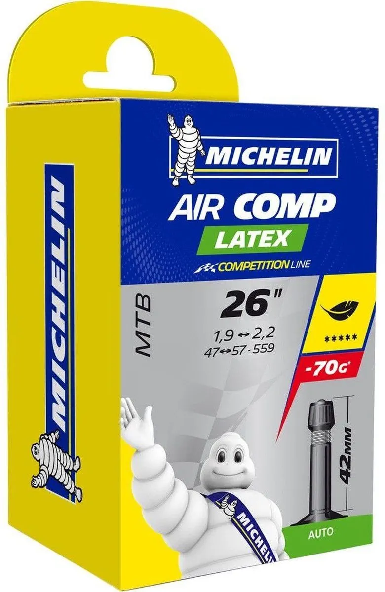 Michelin Aircomp C4 Binnenband 26x1.75-2.25 - Zwart