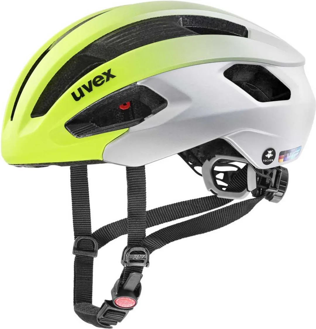 Uvex Rise CC Tocsen Fietshelm - 52-56cm - Neon Geel/Zilver