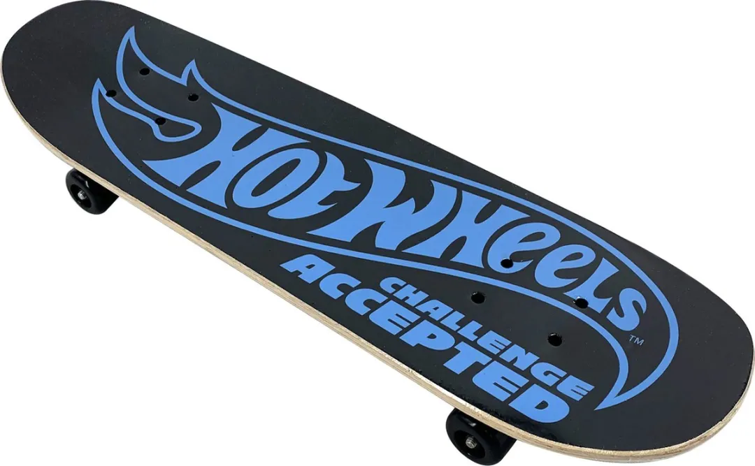 Hot Wheels Skateboard Dubbele Kick 71x20cm - Blauw/Zwart
