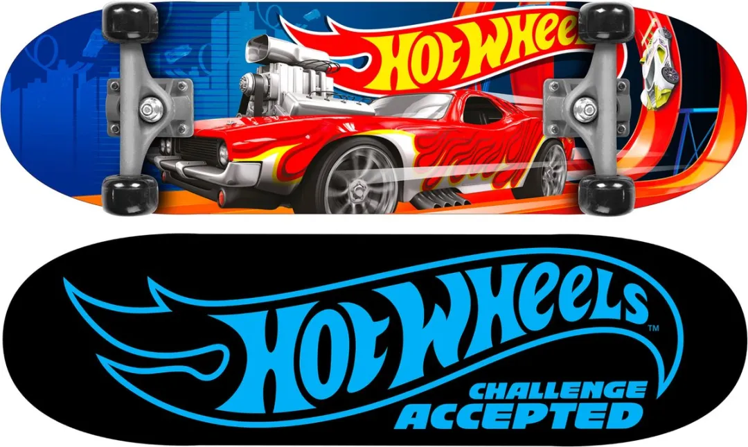Hot Wheels Skateboard Dubbele Kick 71x20cm - Blauw/Zwart - afbeelding 6 van 6