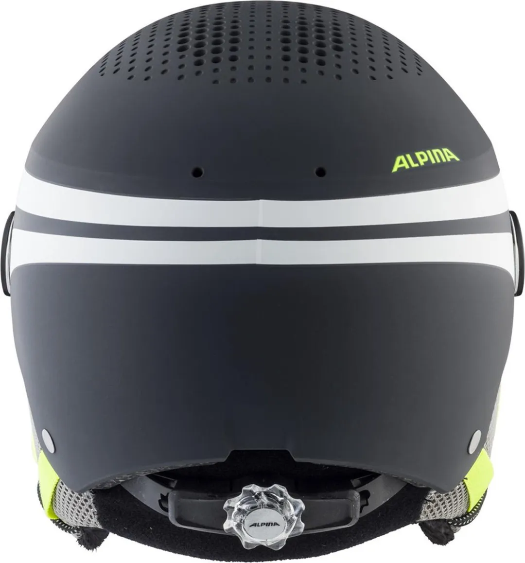 Alpina Zupo Visor Junior Skihelm M - 54-58cm - Grijs/Geel