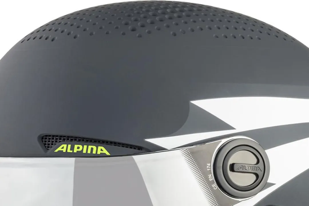 Alpina Zupo Visor Junior Skihelm M - 54-58cm - Grijs/Geel