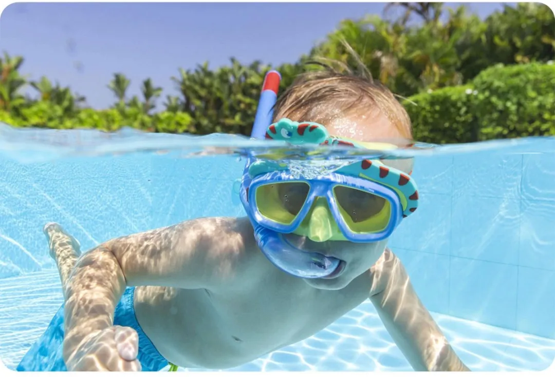 Bestway Duikset Kinderen Blauw - Snorkelset met Hypoallergene Bril