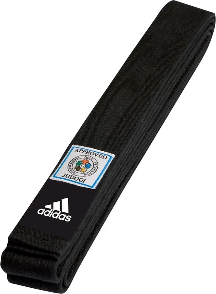 adidas IJF Elite Judoband - Zwart - Maat 320
