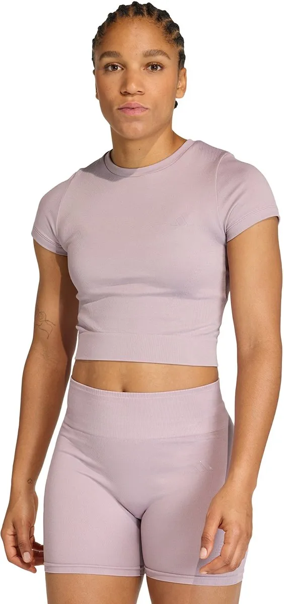 adidas Performance Workout Essentials Knit Baby T-shirt JZ0130 - L - Paars