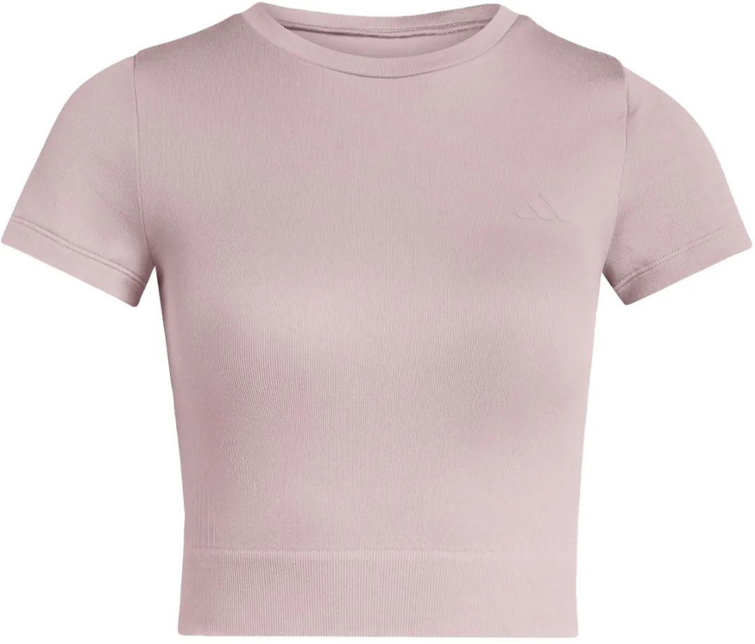 adidas Performance Workout Essentials Knit Baby T-shirt JZ0130 - L - Paars - afbeelding 6 van 6