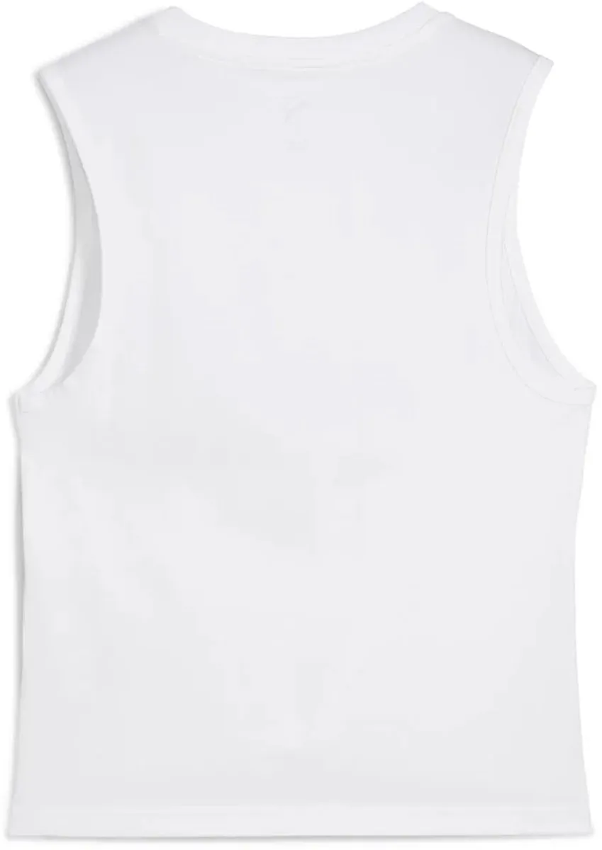 PUMA Damen Tanktop ESS No.1 Logo Slim 684968 - Wit - afbeelding 2 van 6