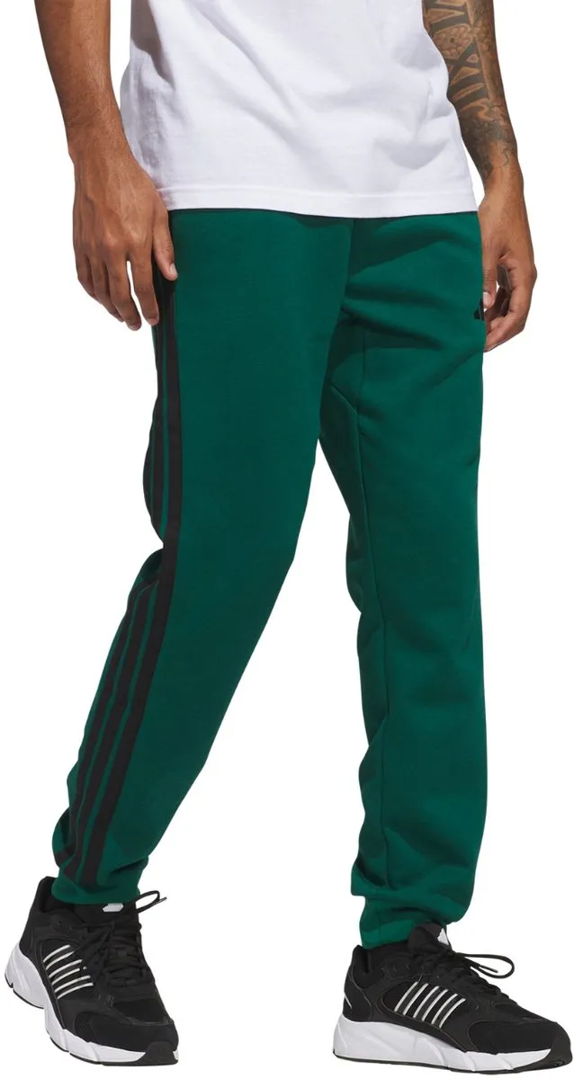 Adidas Essentials 3-Stripes Fleece Broek Heren - Groen 2XL