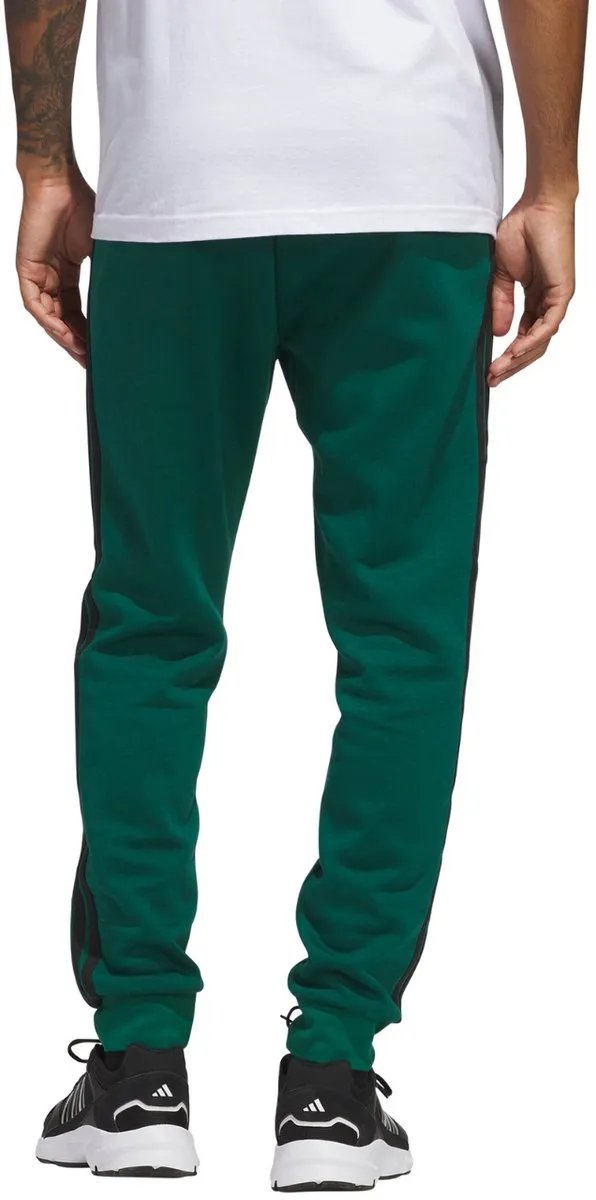 Adidas Essentials 3-Stripes Fleece Broek Heren - Groen 2XL