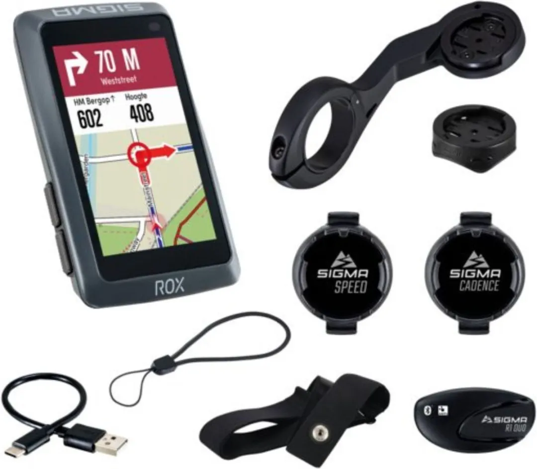 Sigma ROX 12.1 Evo GPS Fietscomputer - White - Long Butler Houder - afbeelding 6 van 6