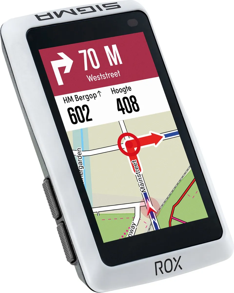 Sigma ROX 12.1 Evo GPS Fietscomputer - White - Long Butler Houder - afbeelding 2 van 6