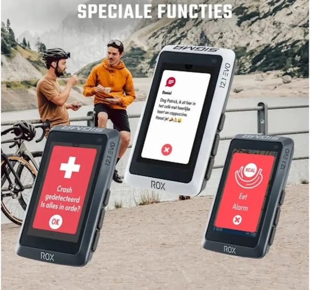 Sigma ROX 12.1 Evo GPS Fietscomputer - White - Long Butler Houder - afbeelding 5 van 6