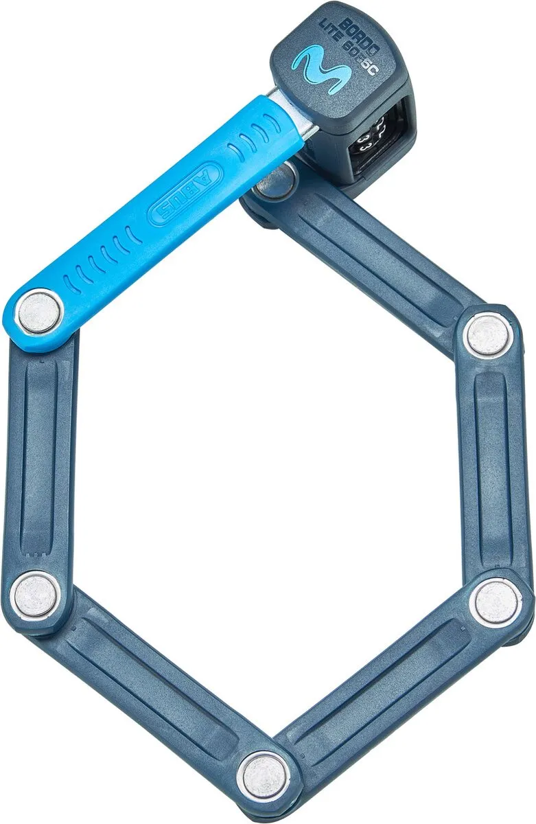 ABUS Bordo Combo Lite Mini 6055C/60 Vouwslot - Blauw/Grijs/Rood/Zwart