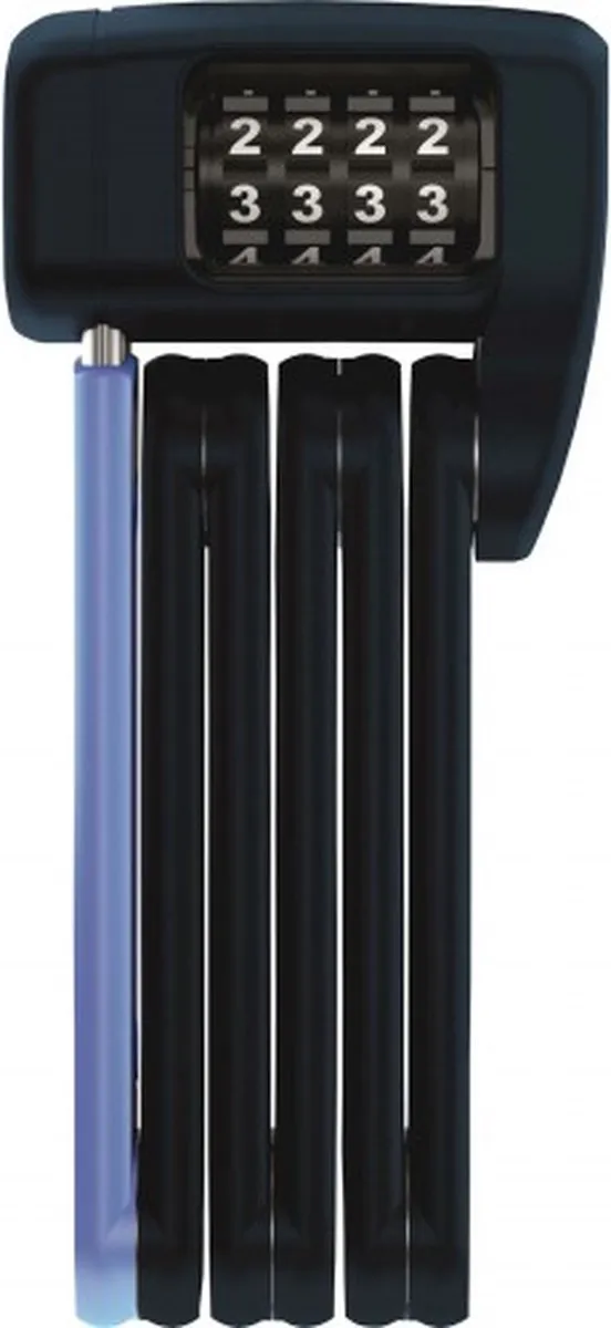 ABUS Bordo Combo Lite Mini 6055C/60 Vouwslot - Blauw/Grijs/Rood/Zwart - afbeelding 6 van 6