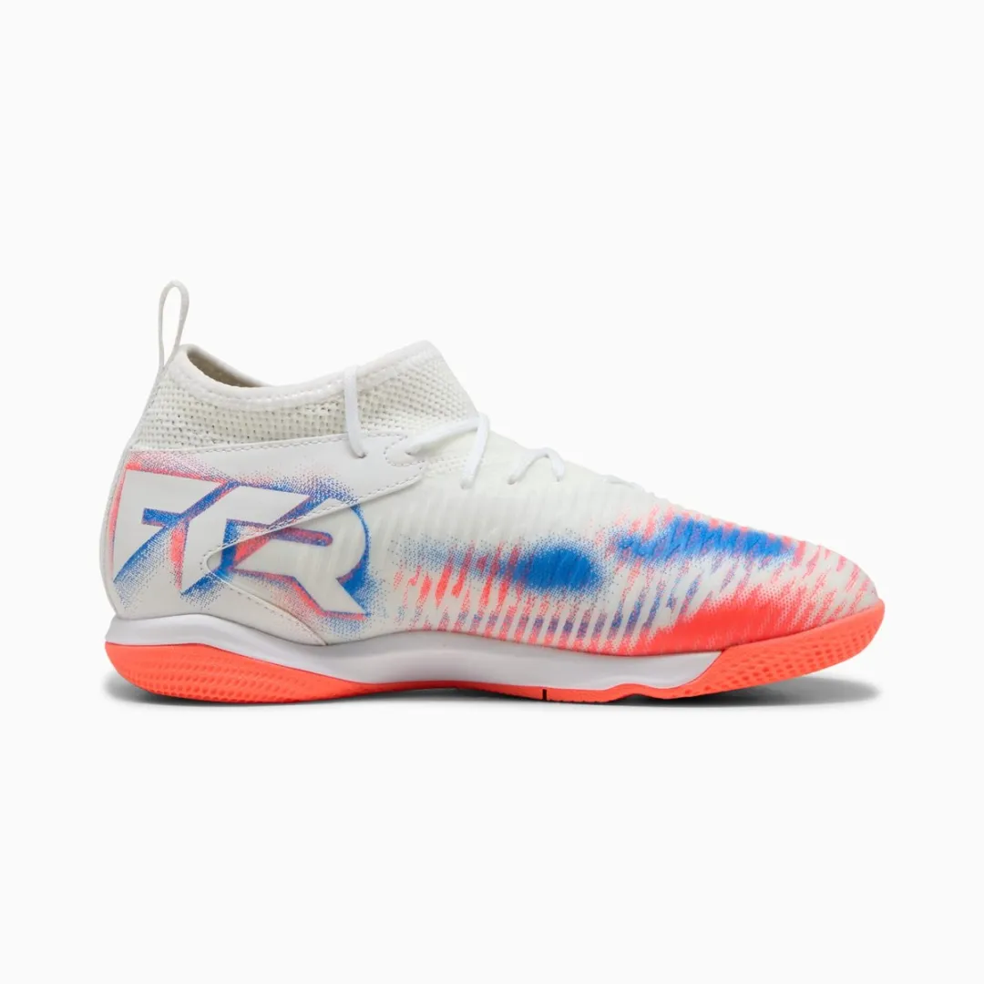 PUMA Future 8 Match Mid Zaalschoenen - EU 34 - Wit/Zwart/Rood - afbeelding 3 van 6