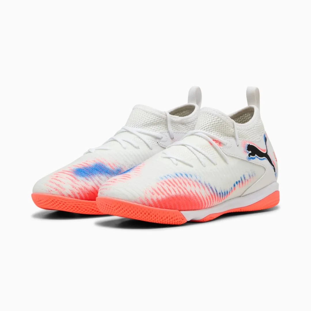 PUMA Future 8 Match Mid Zaalschoenen - EU 34 - Wit/Zwart/Rood - afbeelding 6 van 6
