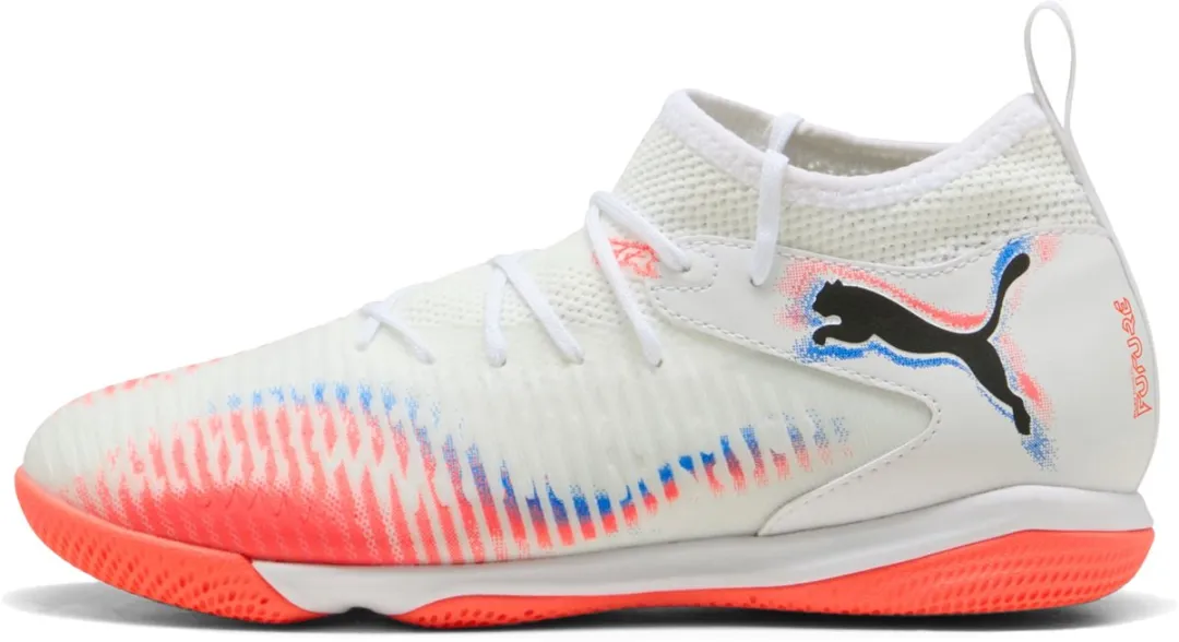 PUMA Future 8 Match Mid Zaalschoenen - EU 34 - Wit/Zwart/Rood - afbeelding 2 van 6