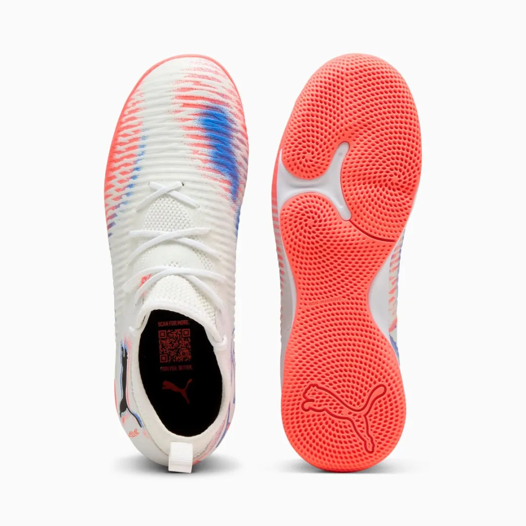 PUMA Future 8 Match Mid Zaalschoenen - EU 34 - Wit/Zwart/Rood - afbeelding 5 van 6