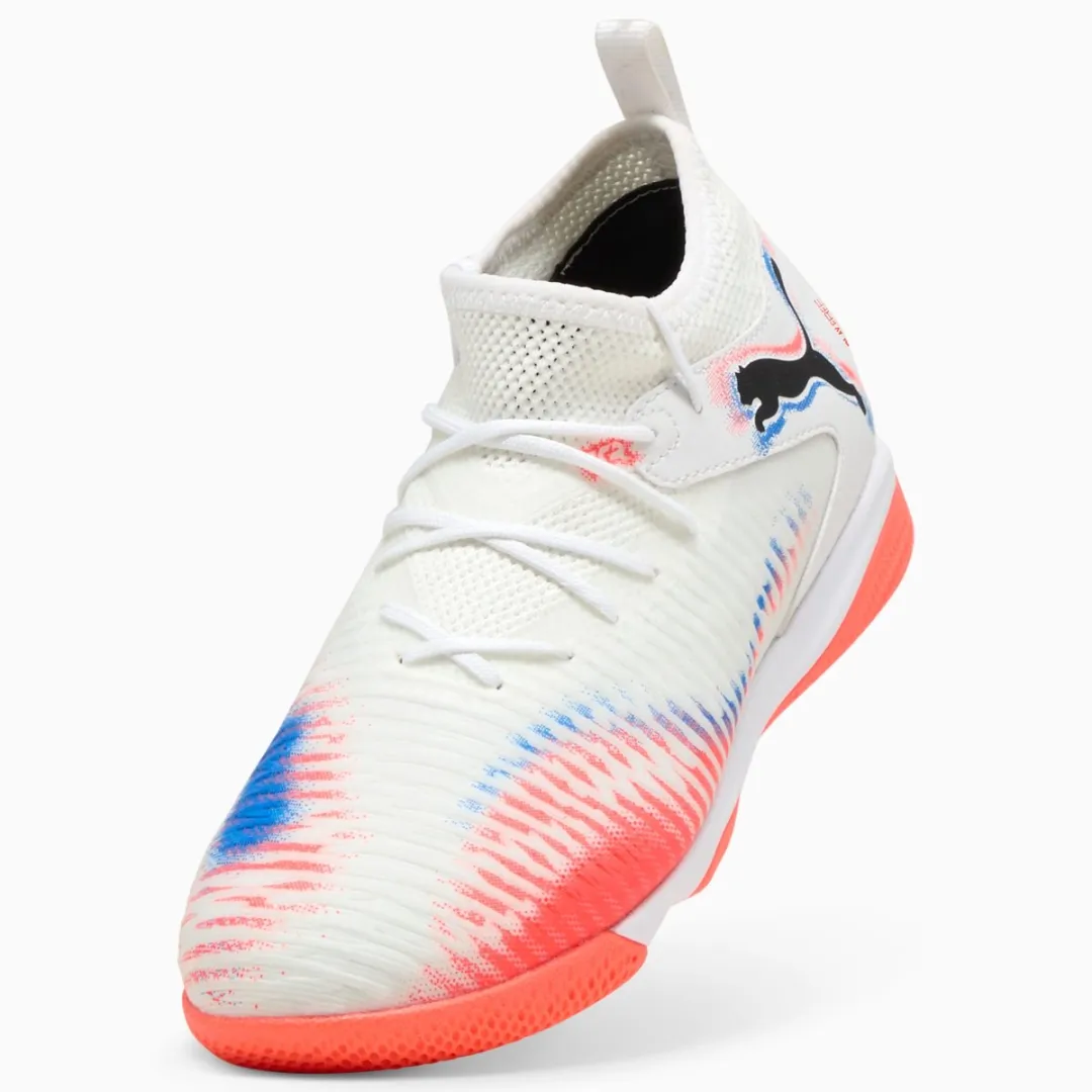 PUMA Future 8 Match Mid Zaalschoenen - EU 34 - Wit/Zwart/Rood - afbeelding 4 van 6