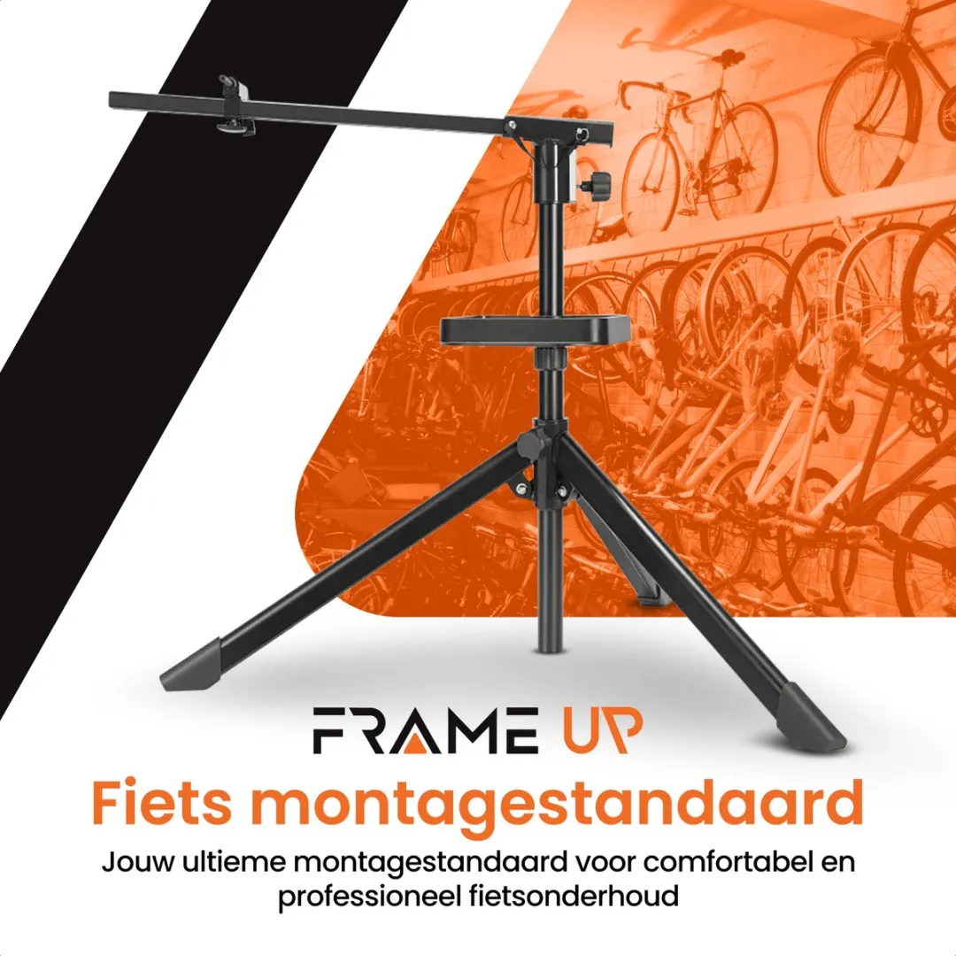 Frame Up Fietsmontagestandaard Reparatiestandaard - tot 35 kg - Zwart