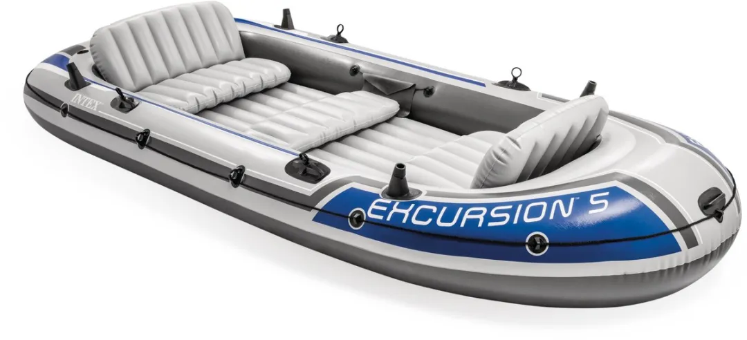 Intex Excursion 5 Opblaasboot - 5 Personen - Grijs/Blauw