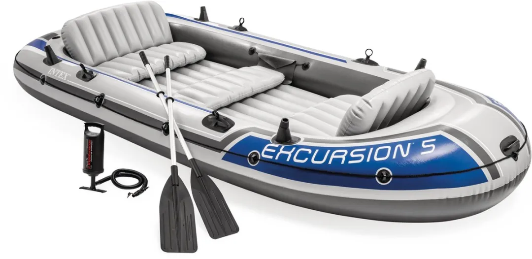 Intex Excursion 5 Opblaasboot - 5 Personen - Grijs/Blauw