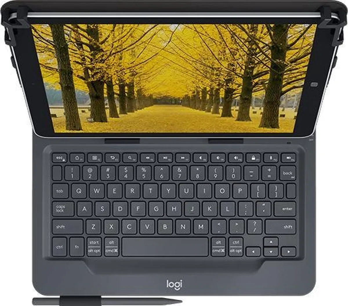 Logitech 920-008337 Toetsenbord Foliohoes - Zwart - 9.7" - Bluetooth - afbeelding 3 van 6