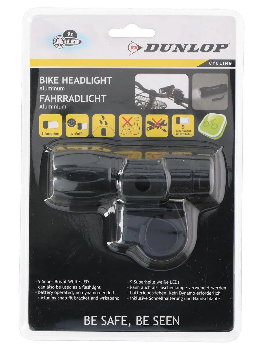 Dunlop Fiets Voorlicht LED - Zwart