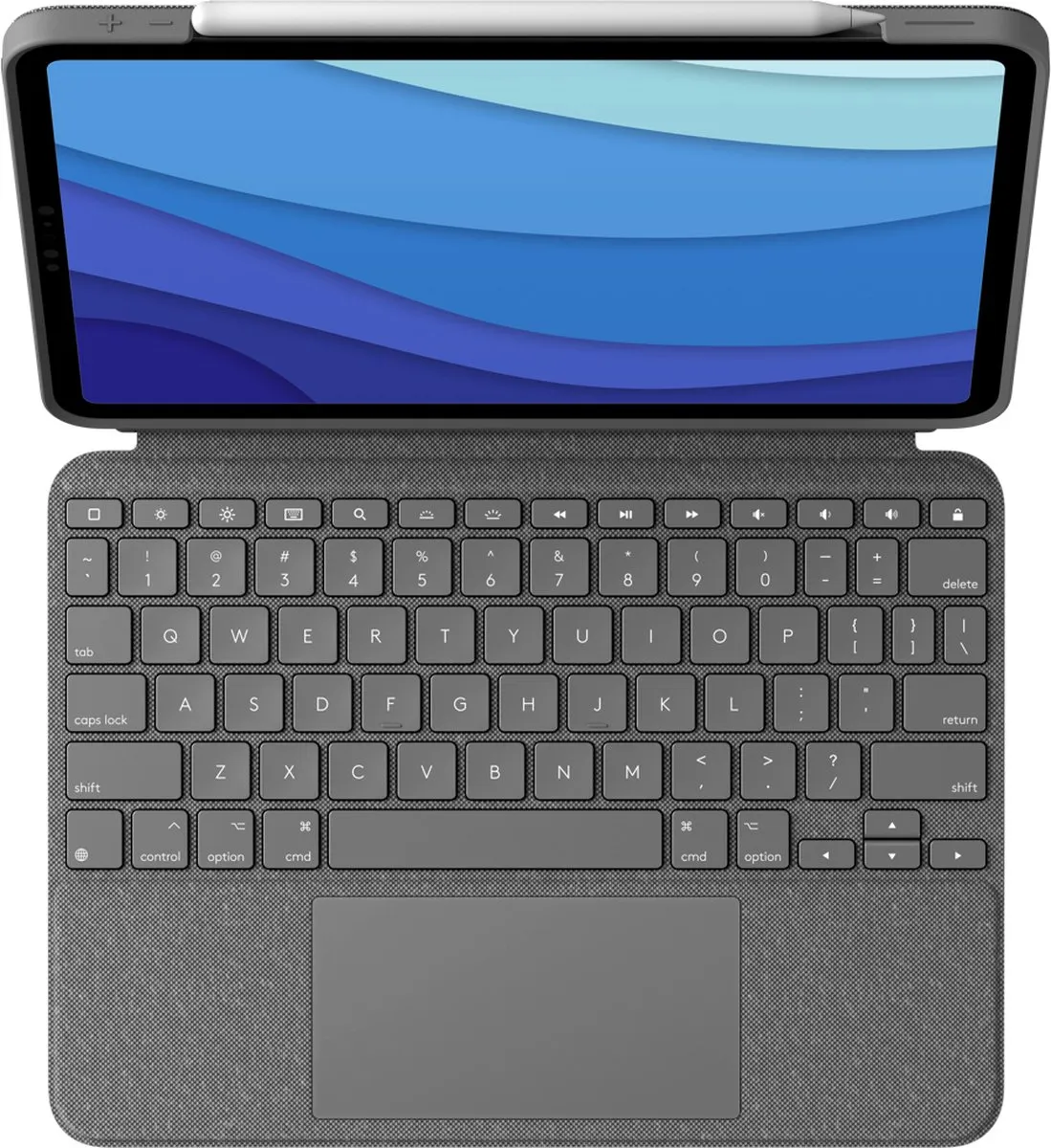 Logitech Combo Touch iPad Pro 11" - Keyboard Case - Grijs - QWERTZ Duits