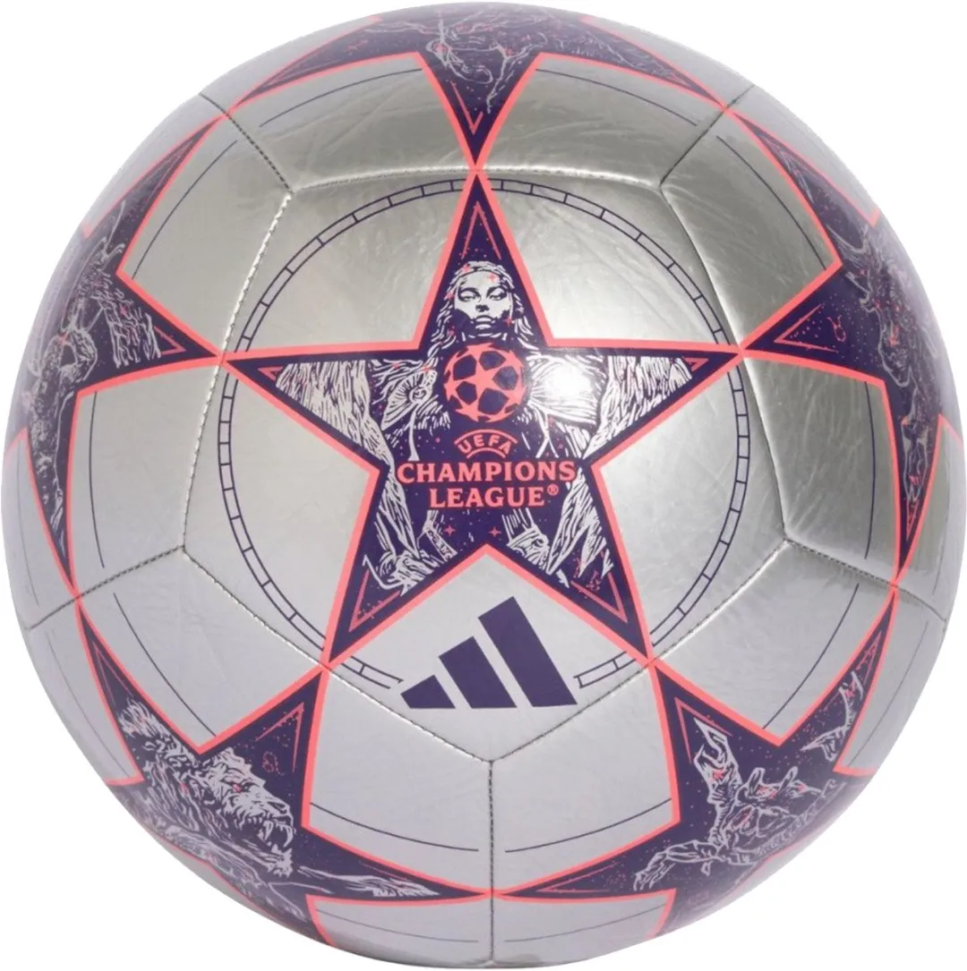 Adidas UCL Club 25/26 Voetbal - Maat 4 - Zilver/Dark Purple