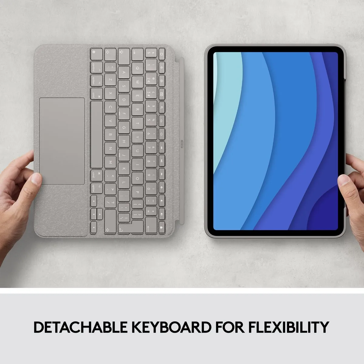 Logitech Combo Touch iPad Pro 11 920-010168 - Keyboard Case - Zand
