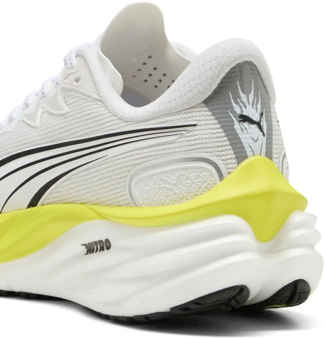 PUMA Velocity Nitro 4 Hardloopschoenen - 42,5 - White/Lux Lime