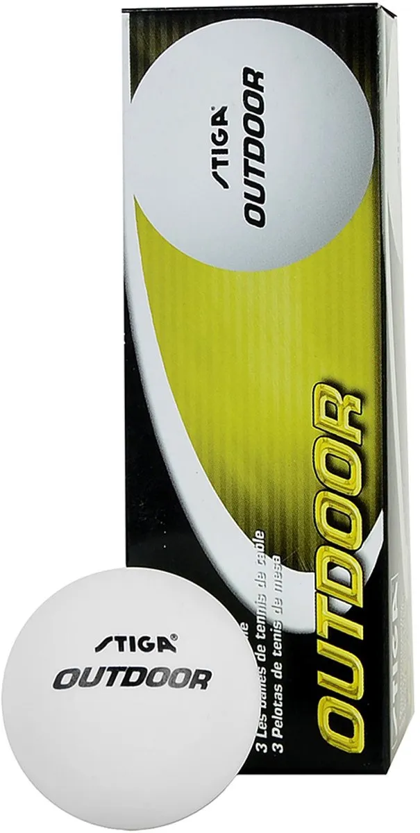 Stiga Tafeltennisballen Outdoor Wit