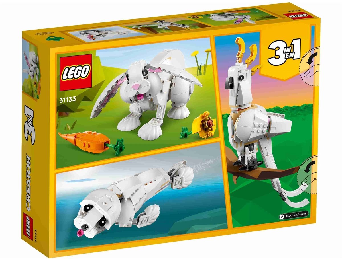 LEGO Creator 3-in-1 Wit Konijn - 31133