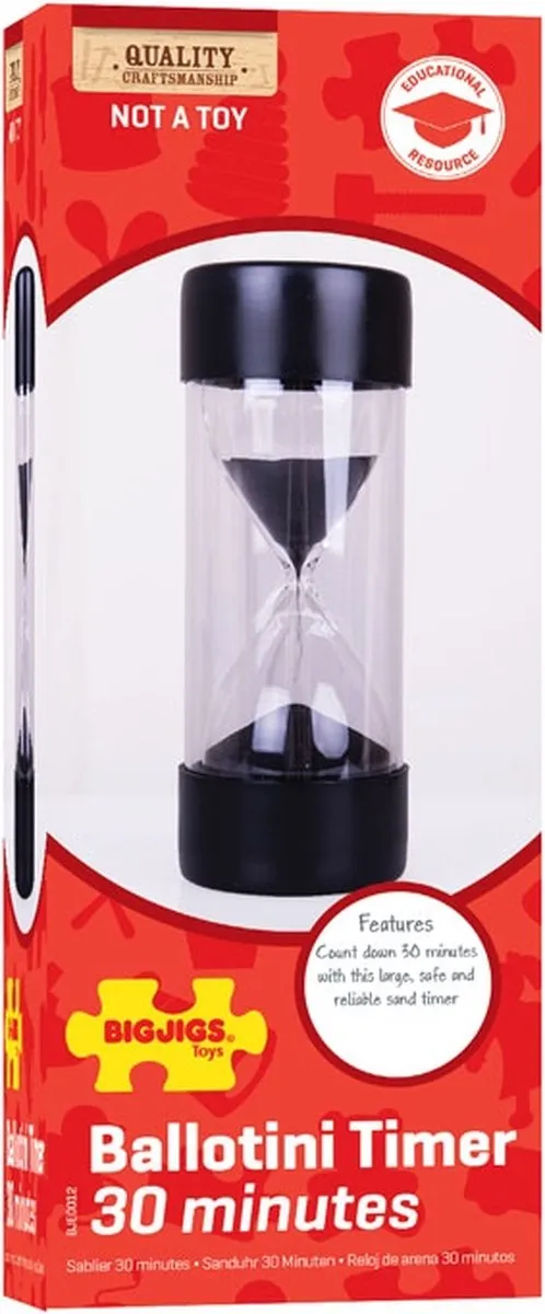 BIGJIGS Ballotini Timer - 30 Minuten - Multikleur