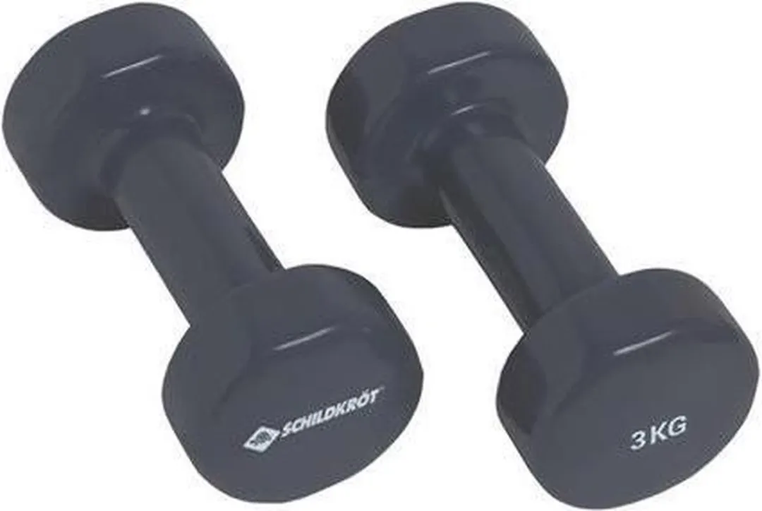 Schildkröt Fitness Dumbbells 2x3kg - Gietijzer Antraciet