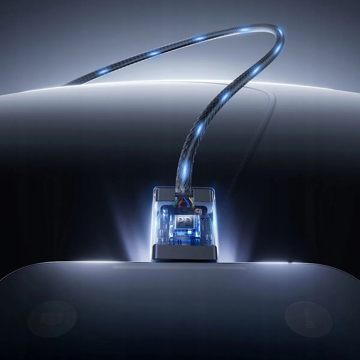 Baseus 4-in-1 USB-C Lightning Kabel 60W PD QC - Zwart