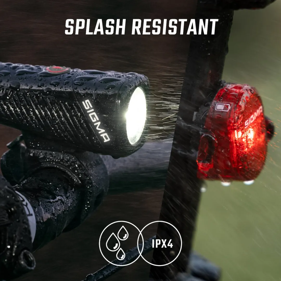 Sigma BUSTER 150 USB LED Fietsverlichtingset - 150 Lumen - Zwart