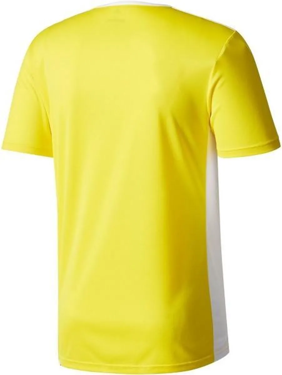 Adidas Entrada 18 Shirt Korte Mouw Kinderen 116 - Geel/Wit