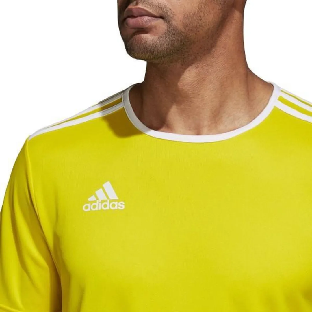 Adidas Entrada 18 Shirt Korte Mouw Kinderen 116 - Geel/Wit