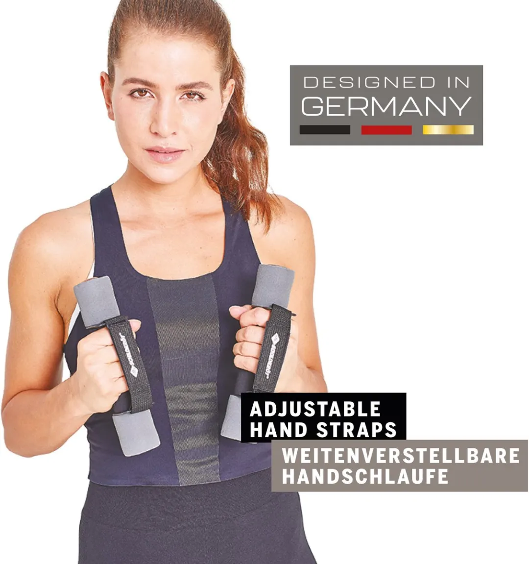 Schildkröt Fitness Dumbbells 2x1kg - Gietijzer - Antraciet