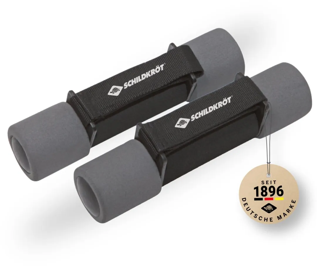 Schildkröt Fitness Dumbbells 2x1kg - Gietijzer - Antraciet