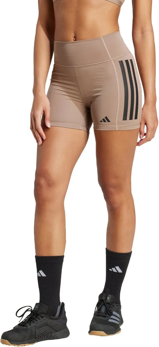 Adidas Performance 3-Stripes 1/4 Korte Legging XS - Bruin