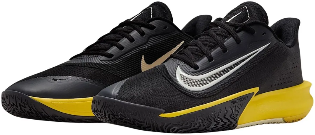 Nike Precision VII Sportschoenen HJ9153-001 - Maat 42 - Zwart/Wit/Geel