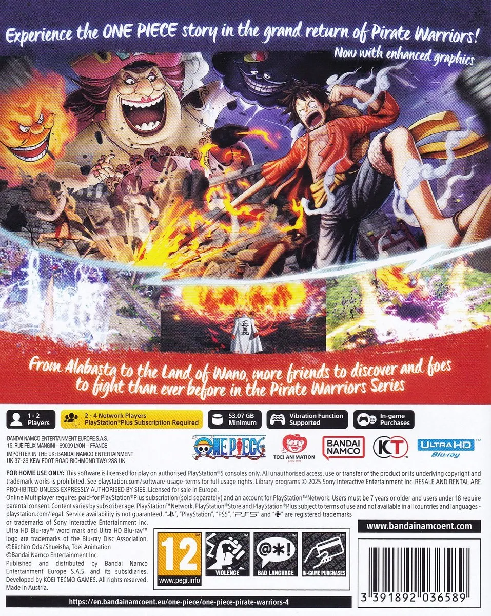 Bandai Namco One Piece Pirate Warriors 4