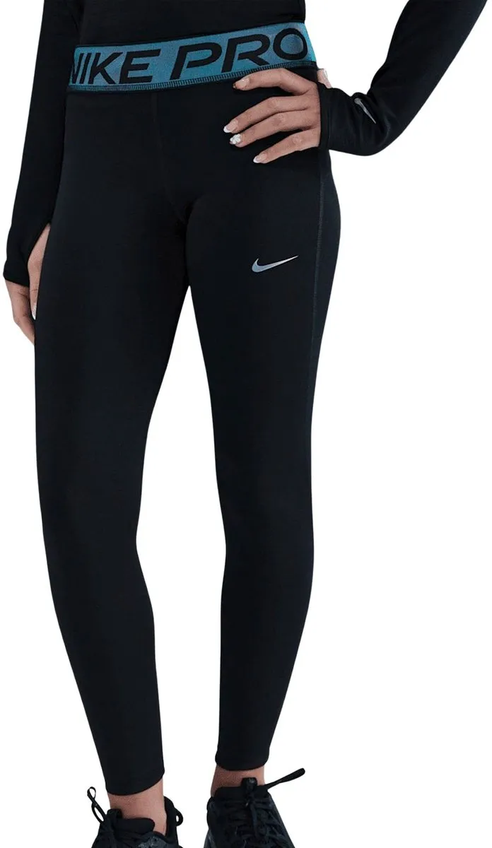 Nike Pro Dri-FIT Tight Junior HV0301-010 - 128 - Zwart/Blauw