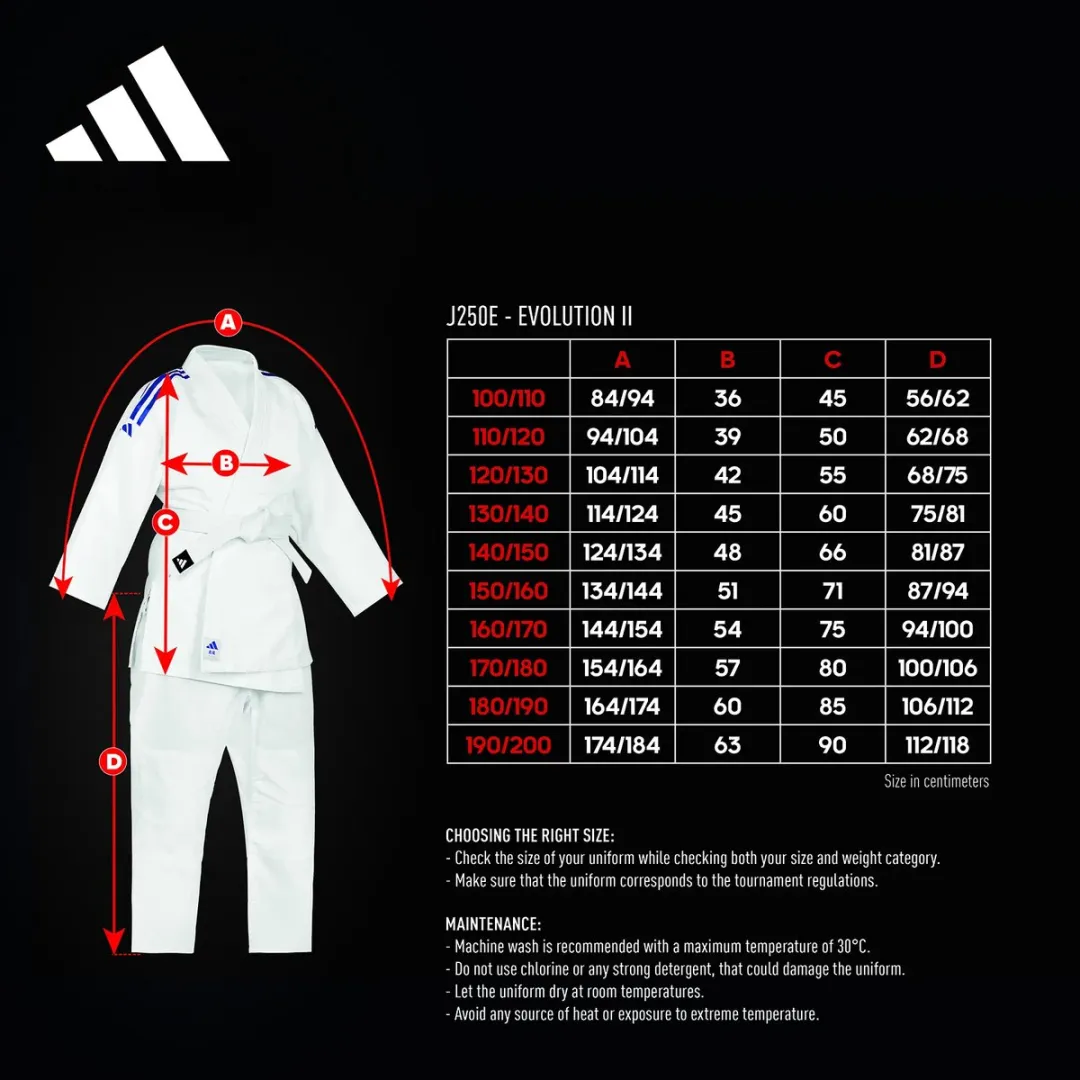Adidas Judopak J250 - Wit - Maat 160