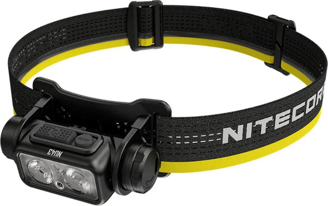 Nitecore NU43 Hoofdlamp - Oplaadbaar - 2 Lichtpunten - Zwart